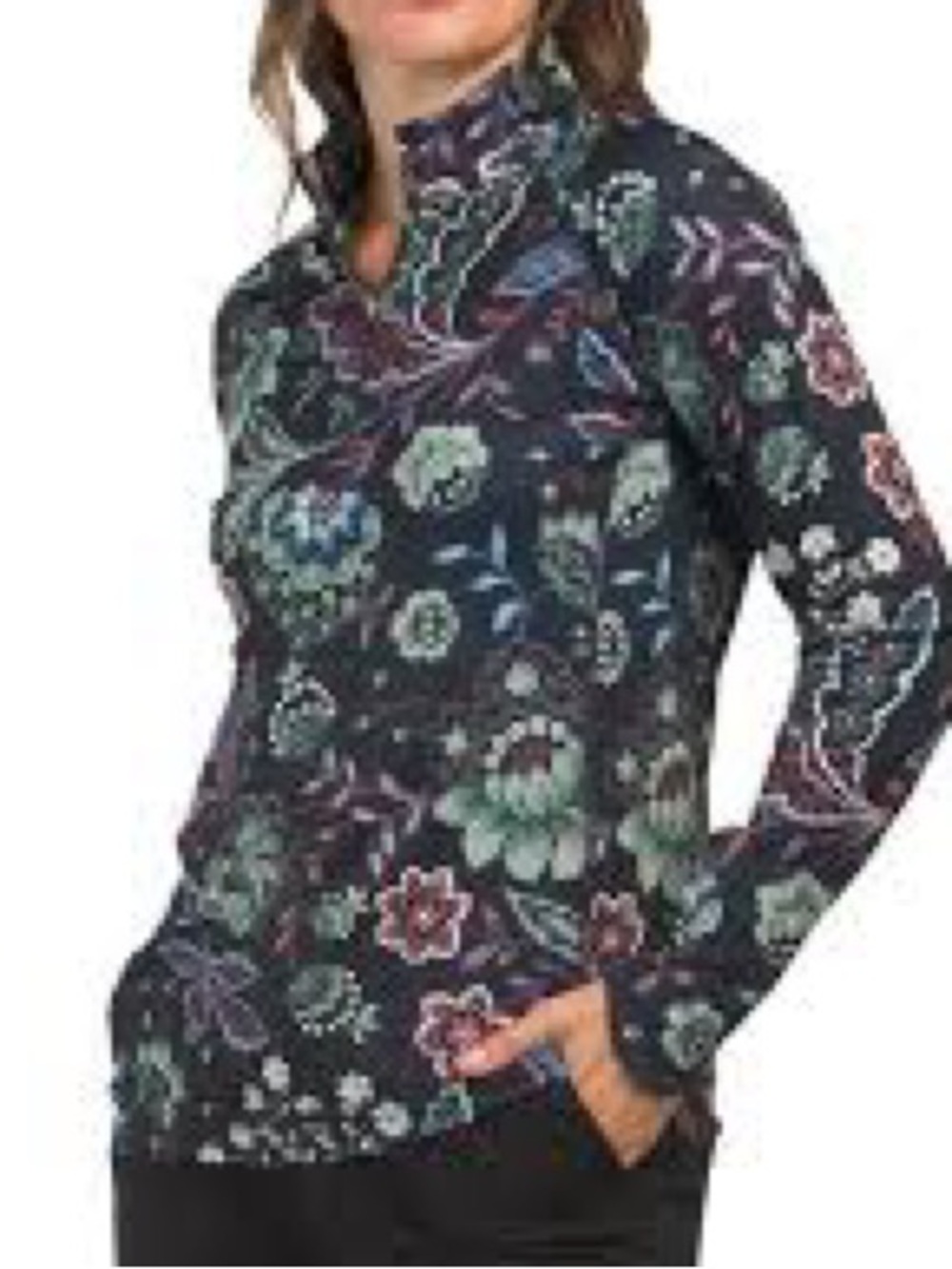 liberty Floral Mock Neck Pullover